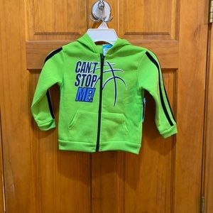 NWT Tuff Guys Toddlers 3T Can't Stop Me! Basketball Zip-Up Hoodie